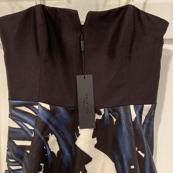 NWT! $395 Halston Heritage Strapless Dress - Size 10 - Ink Crocus NEW WITH TAGS! - Picture 7 of 16